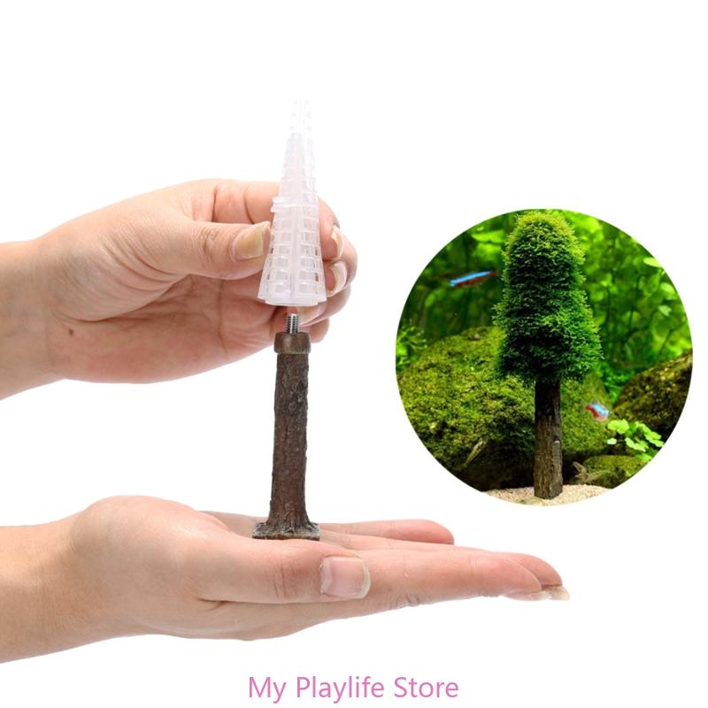 Aquarium Planted Tree - Mousse d'aquarium pour décoration de poisson,