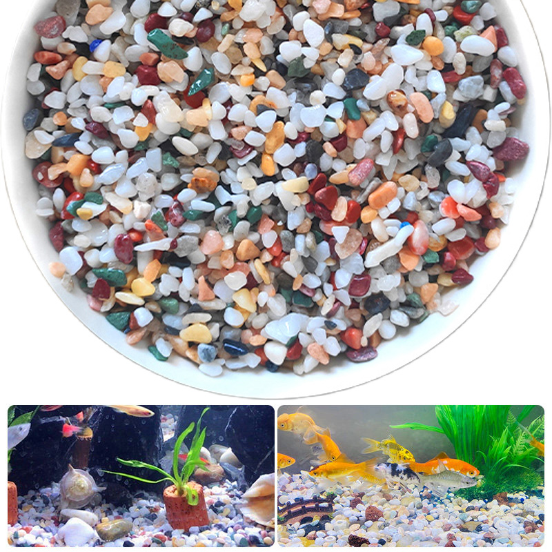 Aquarium Planted Sand - Pierre de gravier naturelle 200~1000g, décoration
