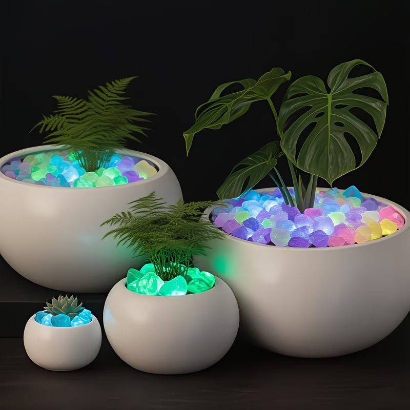 Ensemble de galets lumineux, 3 - Aquarium Plant In Pot avis et prix