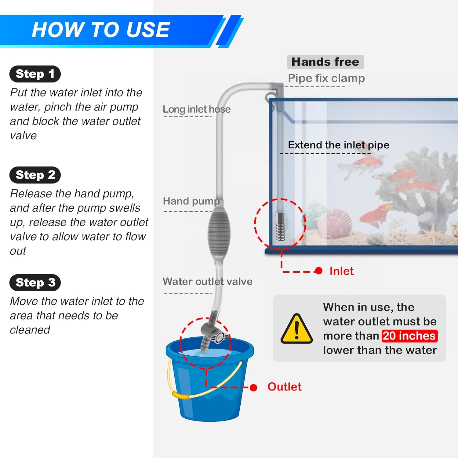 Grand siphon d'aquarium précie - Planted Aquarium Tools avis et prix