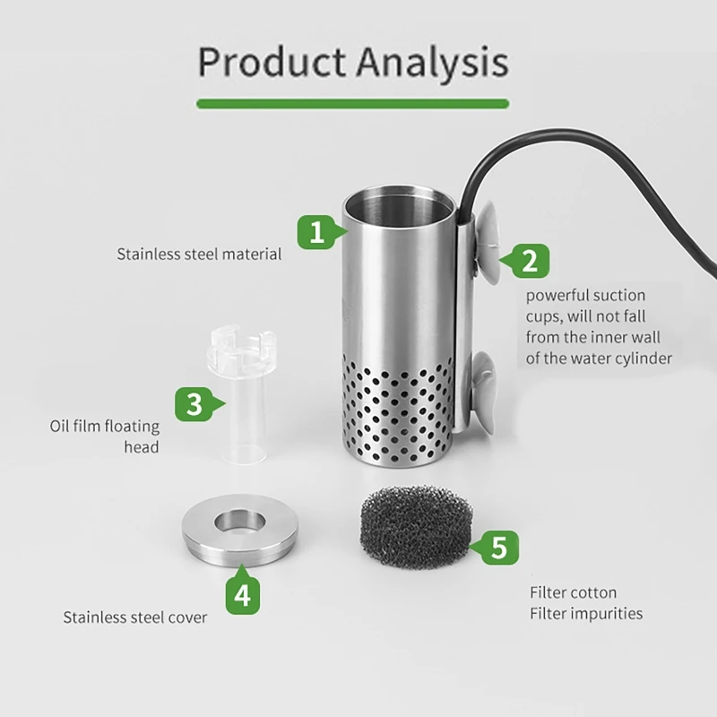 Filtre USB en acier inoxydable - Planted Aquarium Tools avis et prix
